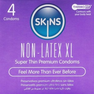 SKINS - LATEX-FREE CONDOMS XL PACK OF 4